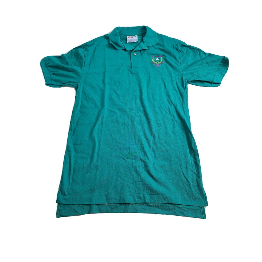 Vintage 1994 Hanes Activewear Mens Polo Shirt Size Med Ben Nakasawa Golf Fling